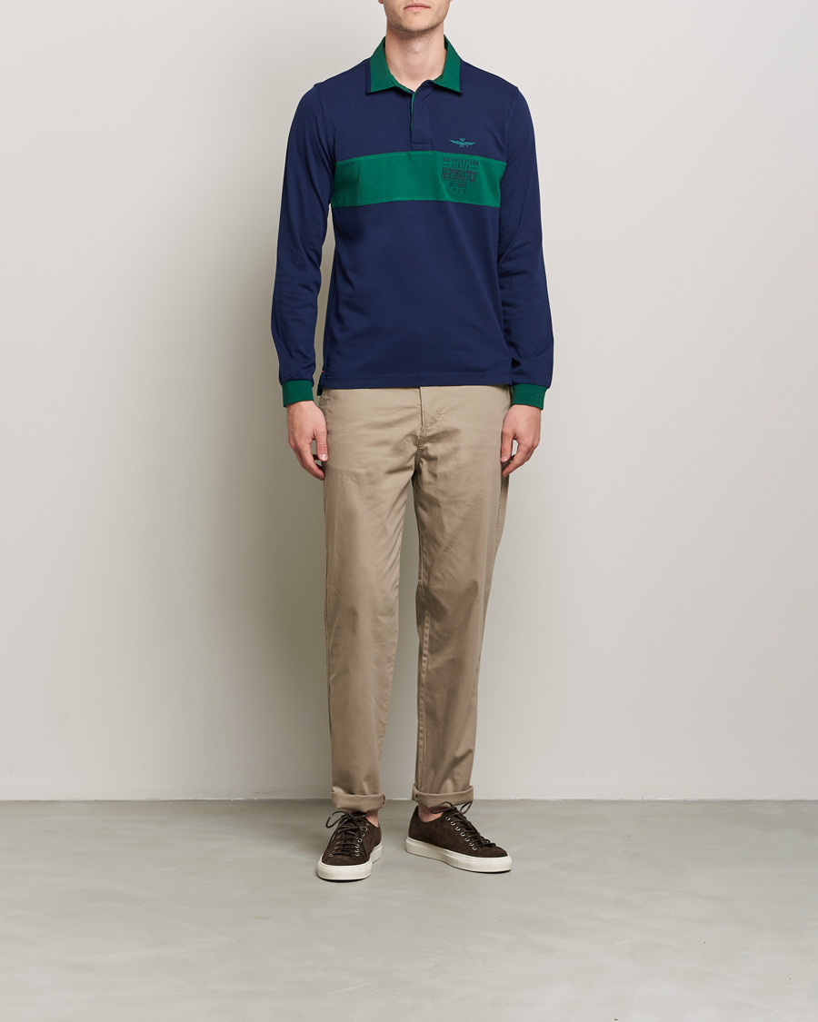 Men | Sweaters & Knitwear | Aeronautica Militare | Long Sleeve Polo Blu Navy