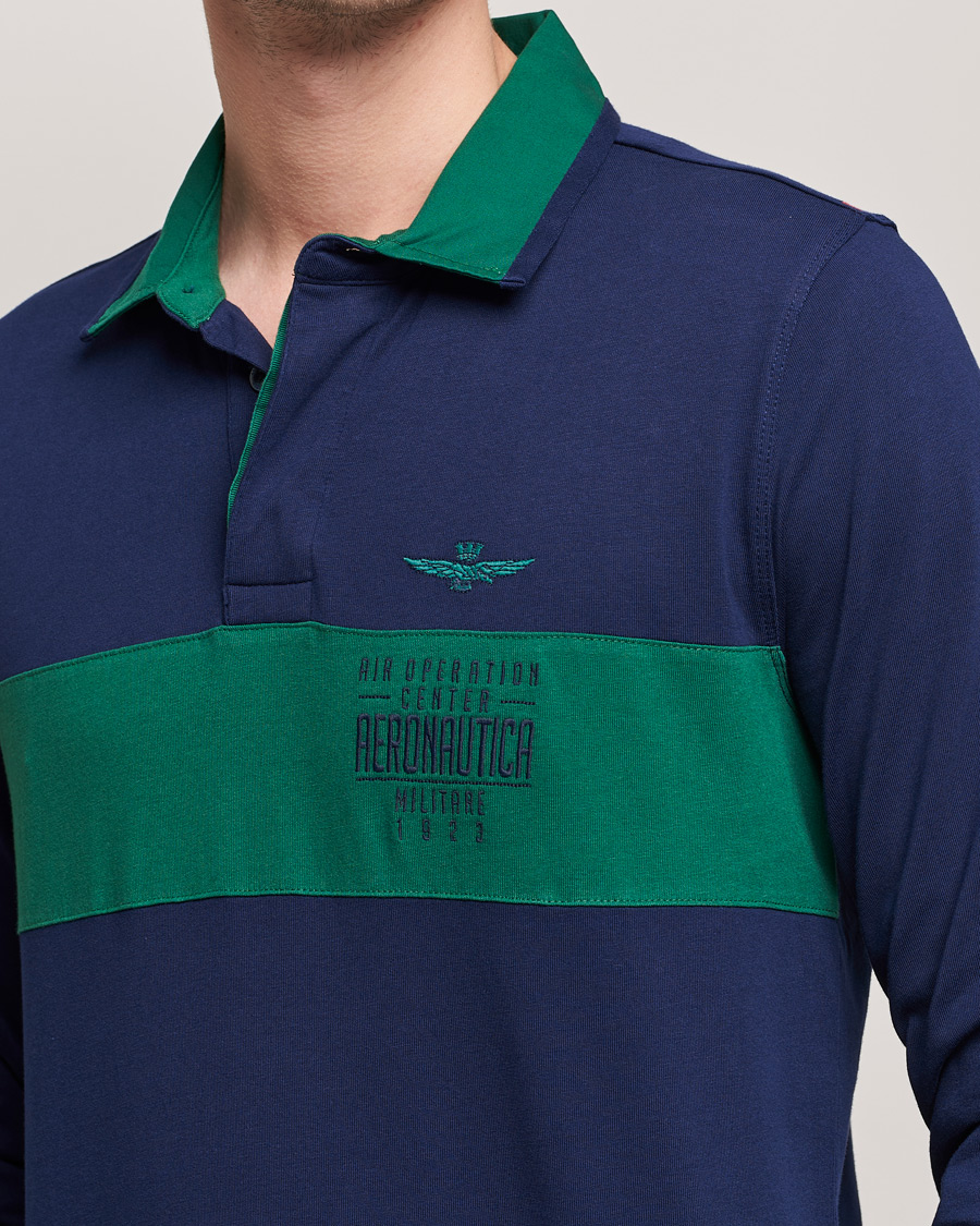 Men | Sweaters & Knitwear | Aeronautica Militare | Long Sleeve Polo Blu Navy