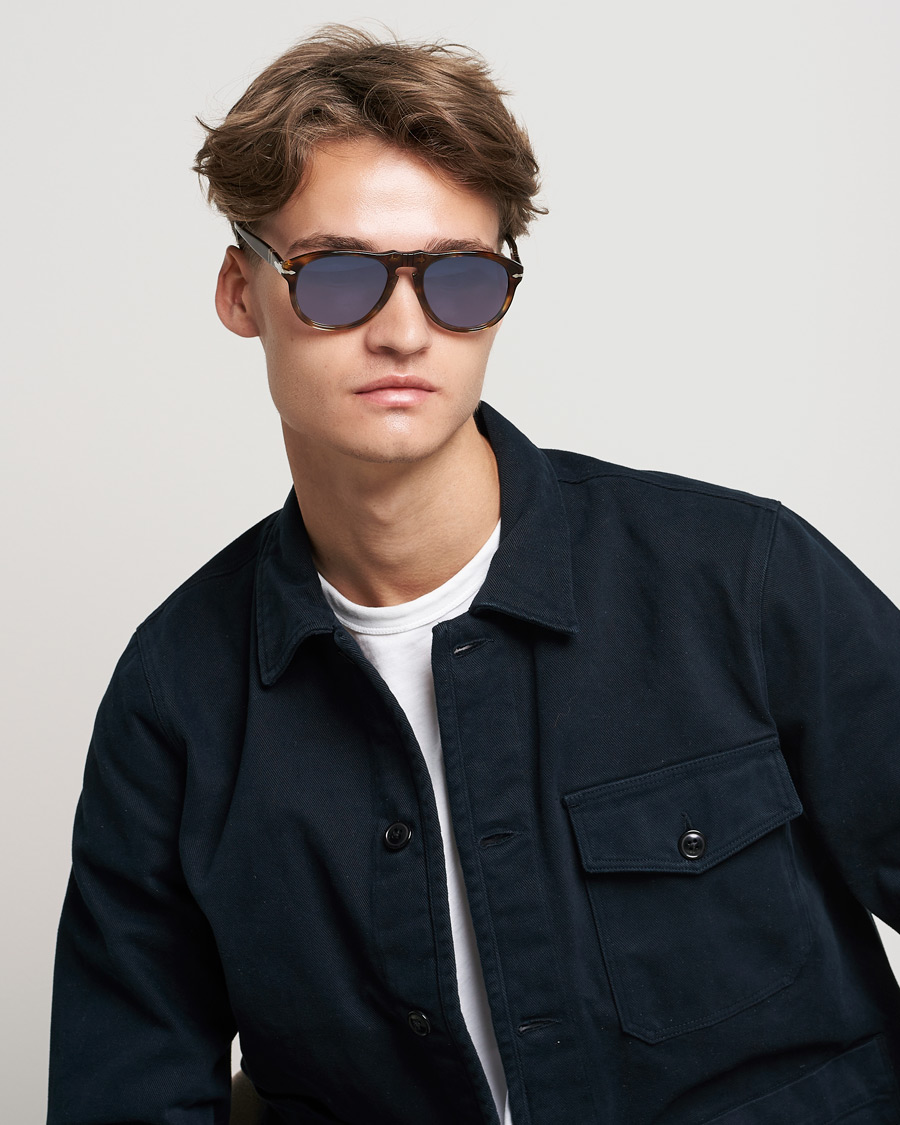 Men | Persol 0PO0649 Sunglasses Havana/Blue | Persol | 0PO0649 Sunglasses Havana/Blue
