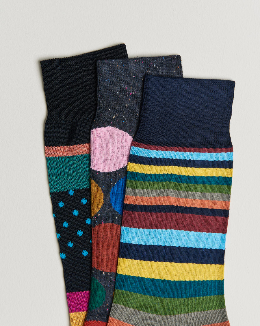 Men | Underwear & Socks | Paul Smith | 3-pack Multi Sock Navy