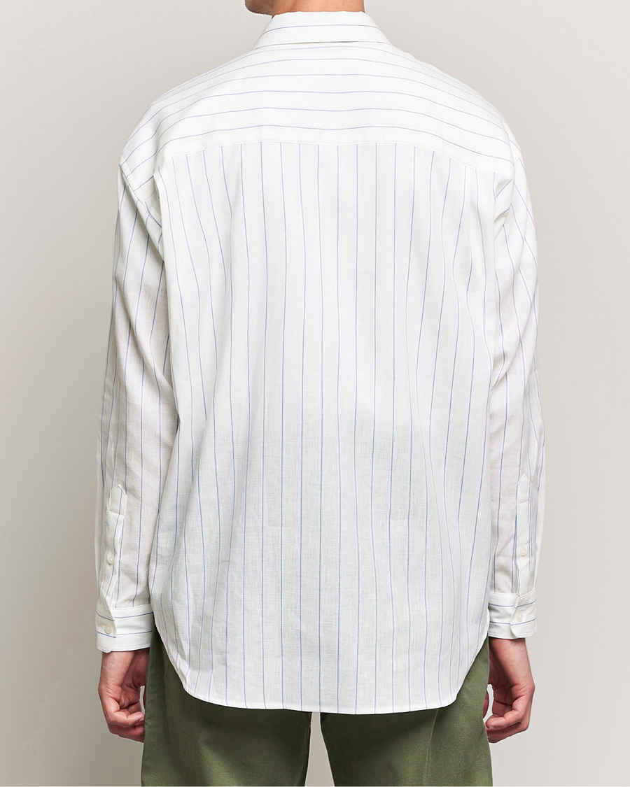 Men | Shirts | Samsøe Samsøe | Samsøe & Samsøe Luan Linen Cotton Shirt Antiqua Stripe
