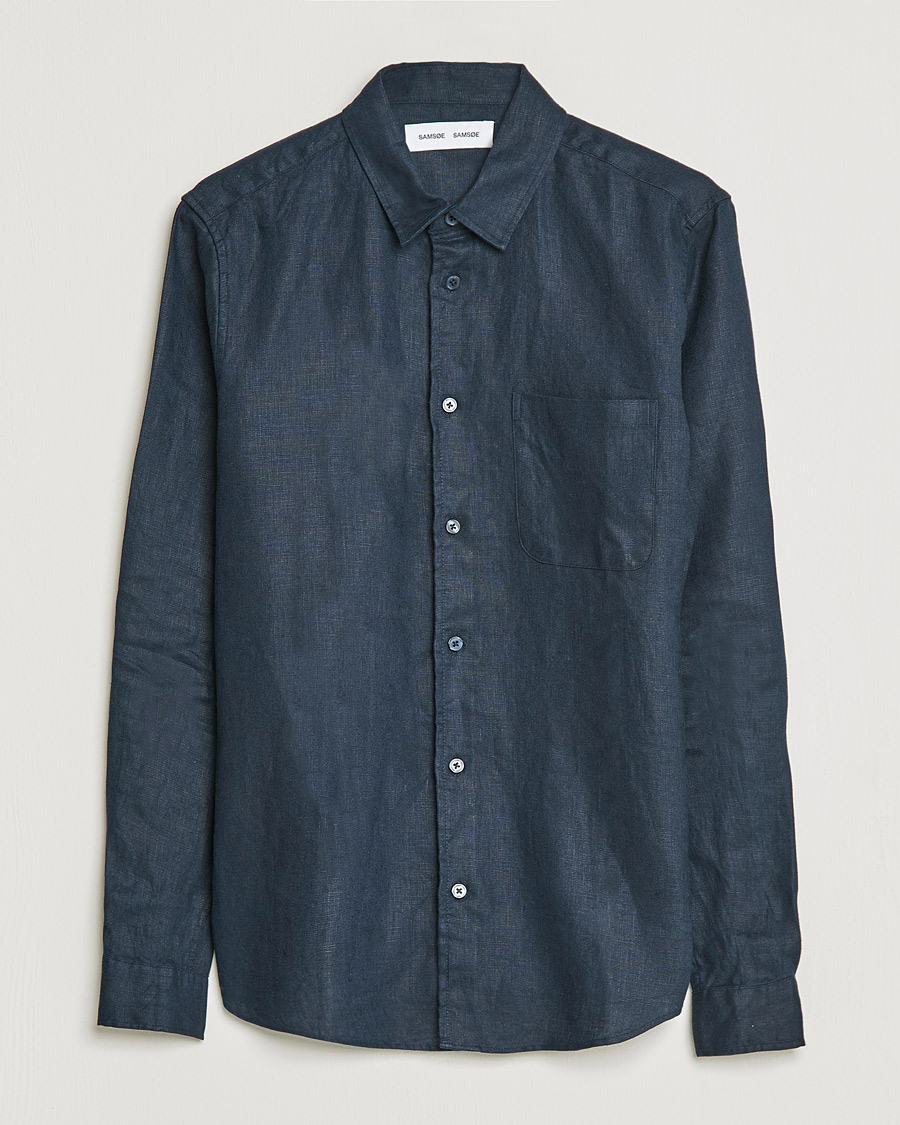 Men | Shirts | Samsøe Samsøe | Samsøe & Samsøe Liam Linen Shirt Salute