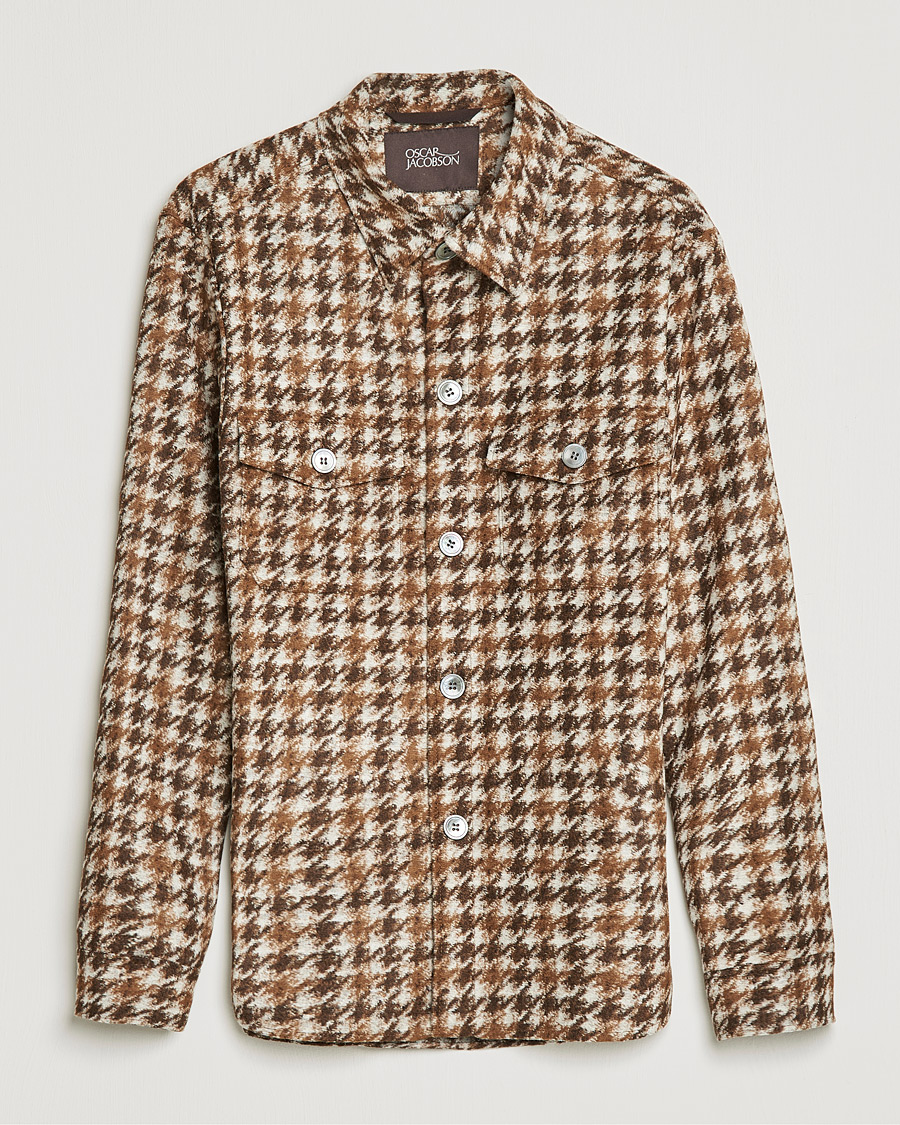 Men | Shirts | Oscar Jacobson | Milron Shirt Jacket Brown