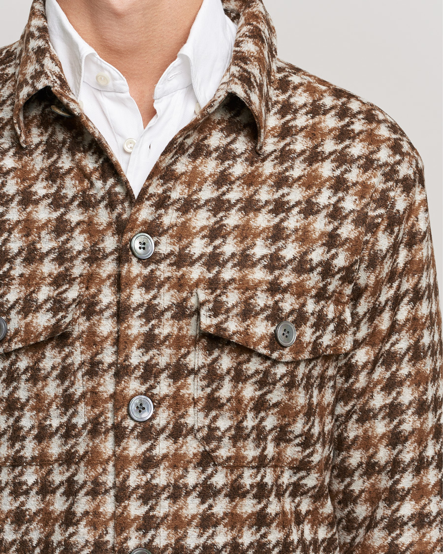Men | Shirts | Oscar Jacobson | Milron Shirt Jacket Brown