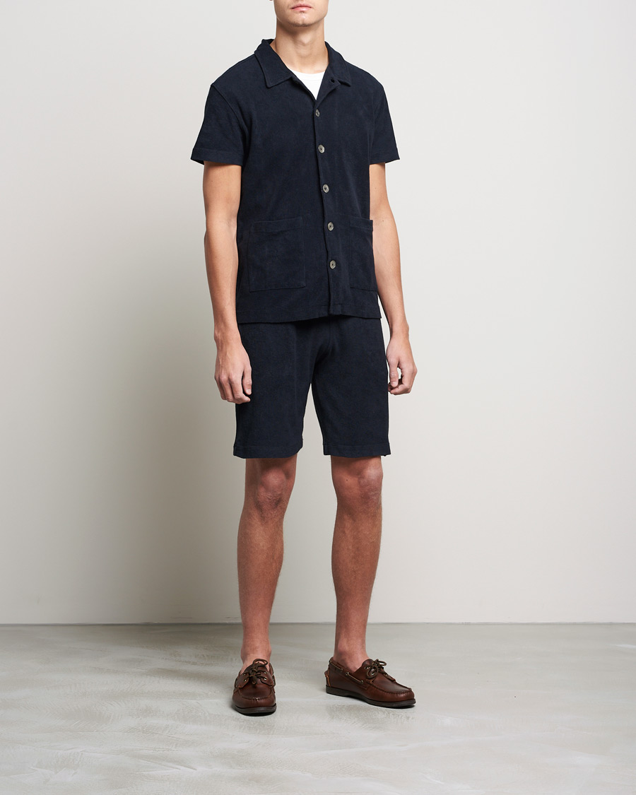 Men | Trousers | Oscar Jacobson | Ellory Terry Shorts Night Blue