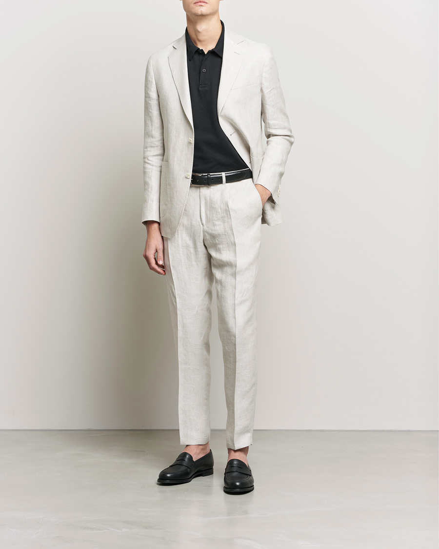 Men | Blazers | Oscar Jacobson | Ferry Soft Patch Pocket Linen Blazer Creme