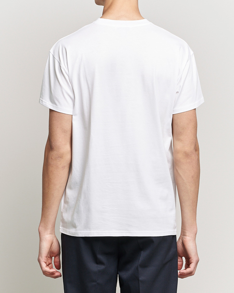 Men | T-Shirts | Mackintosh | Stripe Print Plain Tee White