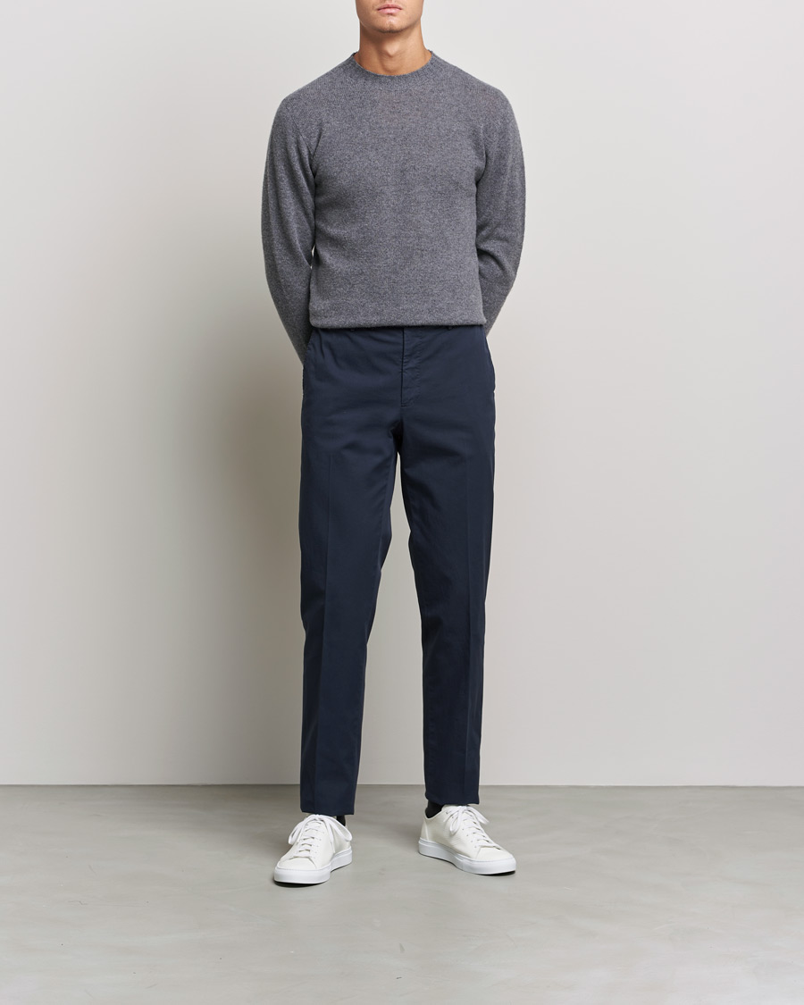 Men | Sweaters & Knitwear | Altea | Wool/Cashmere Crew Neck Sweater Heather Grey