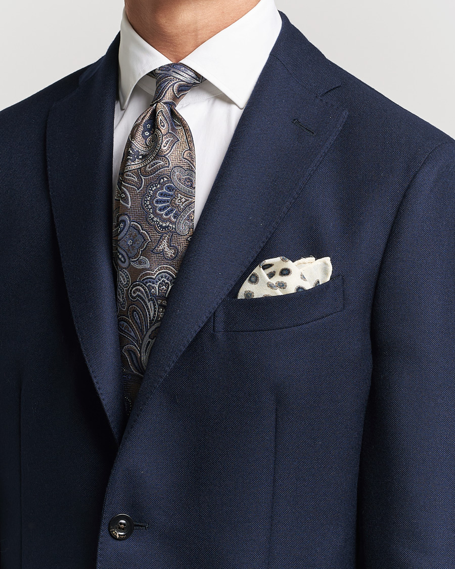 Men | Amanda Christensen Silk Mulberry 8cm Large Paisley Tie Brown | Amanda Christensen | Silk Mulberry 8cm Large Paisley Tie Brown