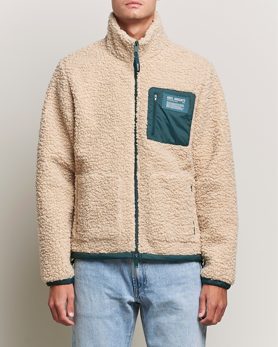 Men | Sweaters & Knitwear | Axel Arigato | Billie Fleece Jacket Beige