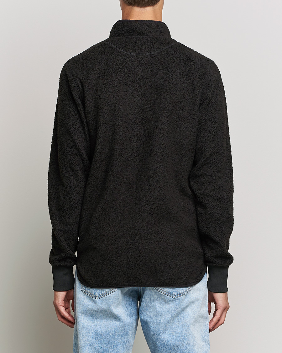 Men | Sweaters & Knitwear | Bread & Boxers | Full Zip Fleece Jacket Black