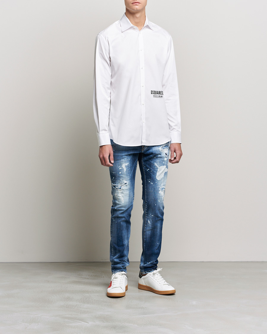 Men | Shirts | Dsquared2 | Poplin Dress Shirt White