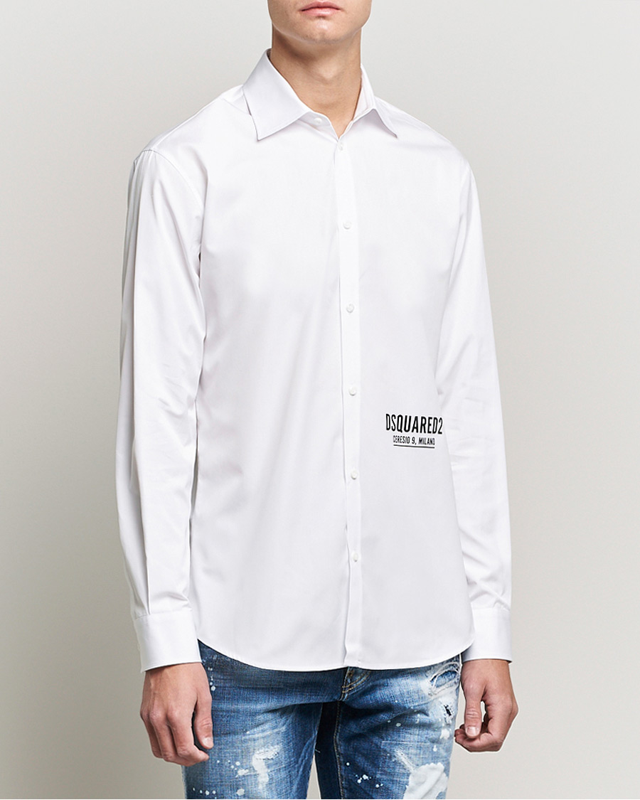 Men | Shirts | Dsquared2 | Poplin Dress Shirt White