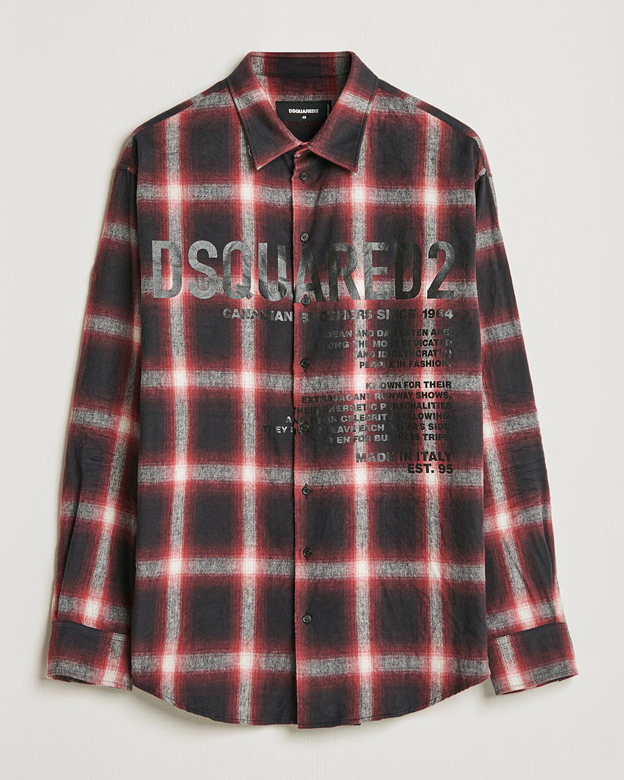 Men | Shirts | Dsquared2 | Plaid Shirt Red/Black