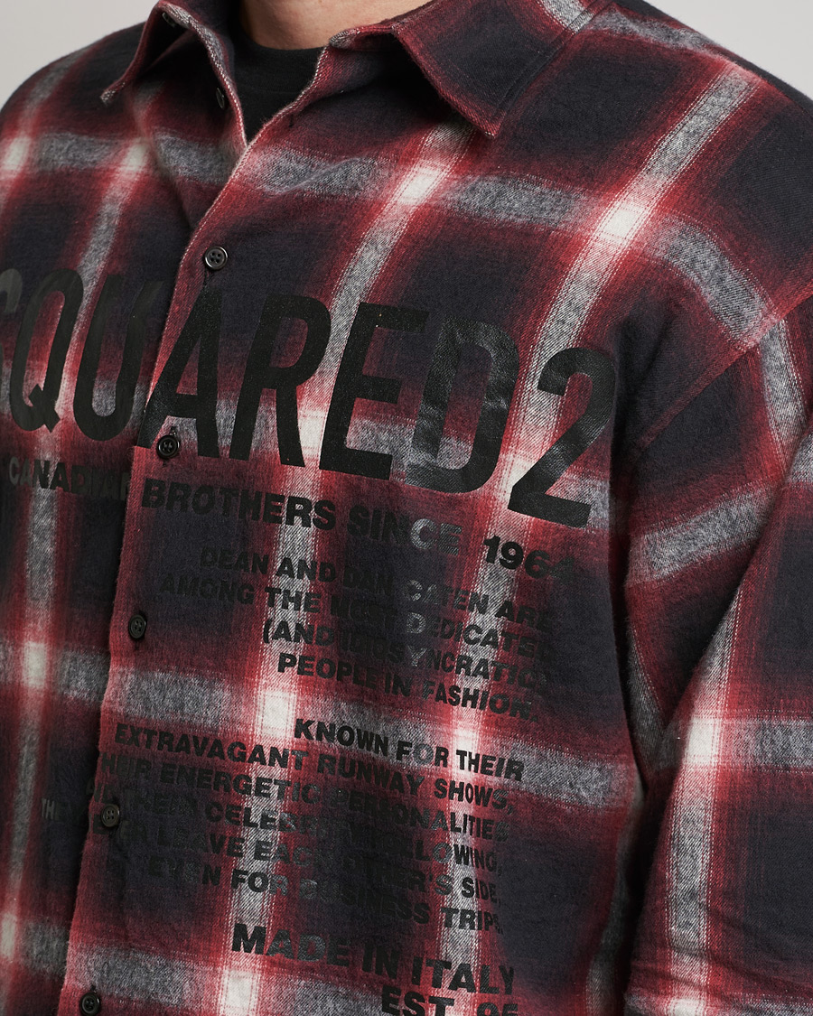 Men | Shirts | Dsquared2 | Plaid Shirt Red/Black