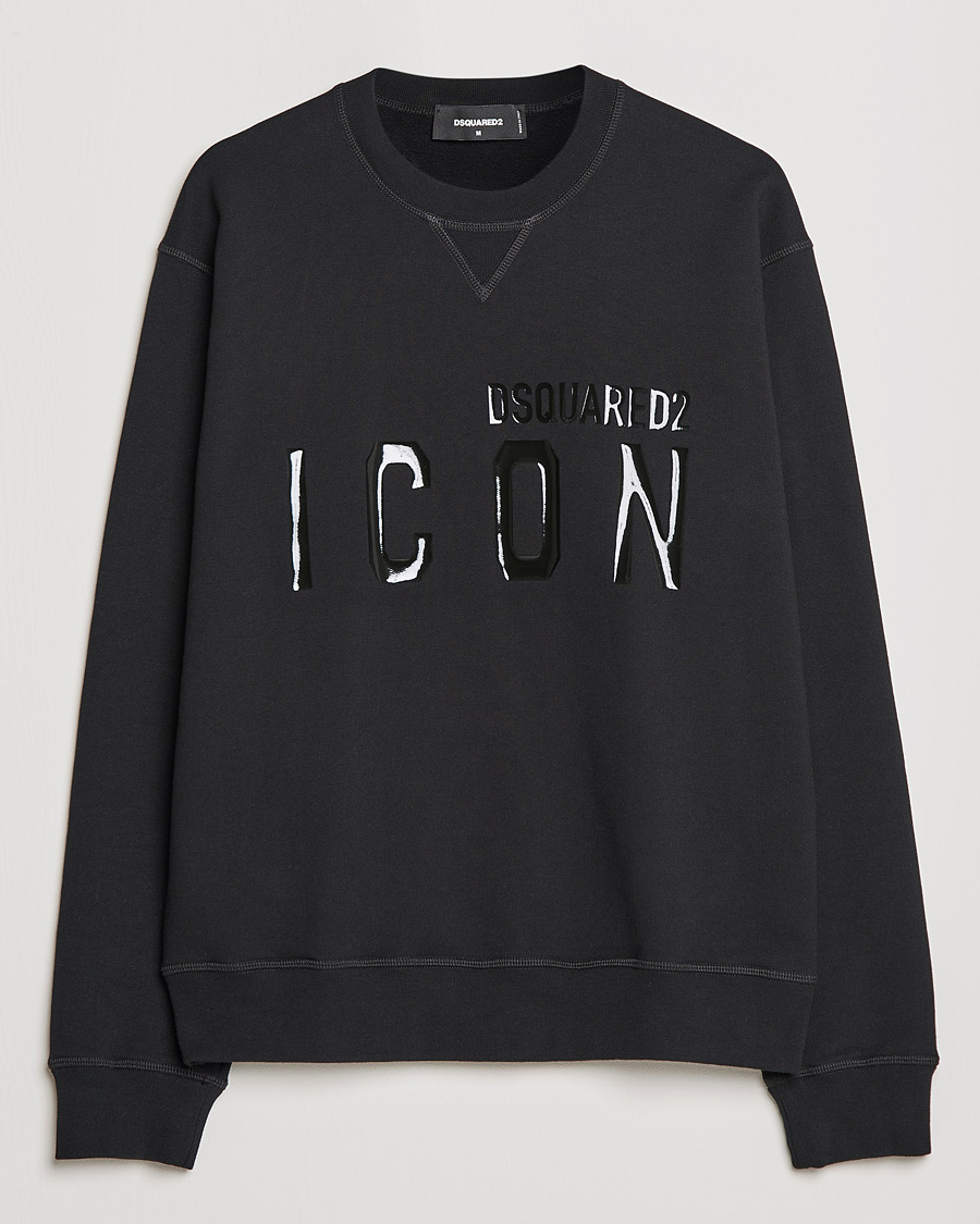 Men | Sweaters & Knitwear | Dsquared2 | Icon Tonal Logo Sweatshirt Black