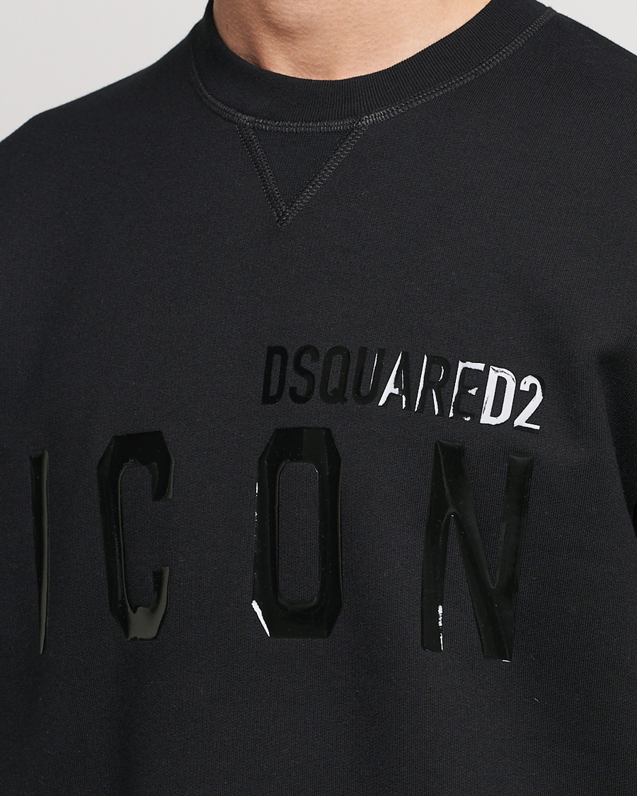 Men | Sweaters & Knitwear | Dsquared2 | Icon Tonal Logo Sweatshirt Black