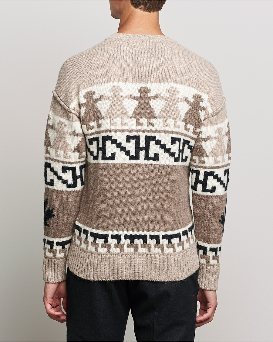 Men | Sweaters & Knitwear | Dsquared2 | Llamas Heavy knitted Sweater Beige