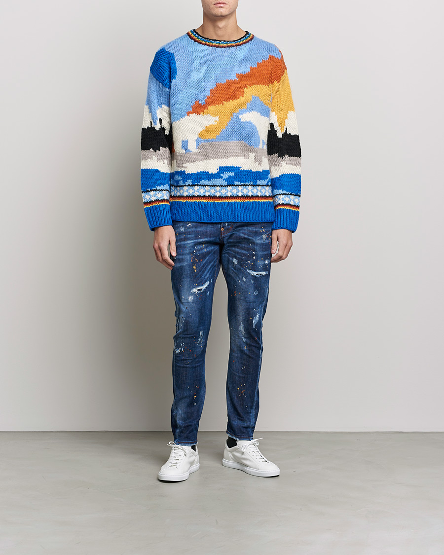 Men | Jeans | Dsquared2 | Sexy Twist Jeans Deep Blue Wash