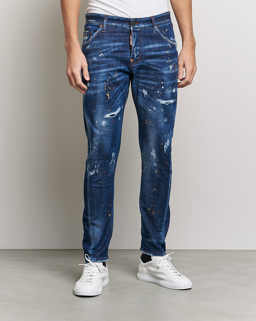 Men | Jeans | Dsquared2 | Sexy Twist Jeans Deep Blue Wash