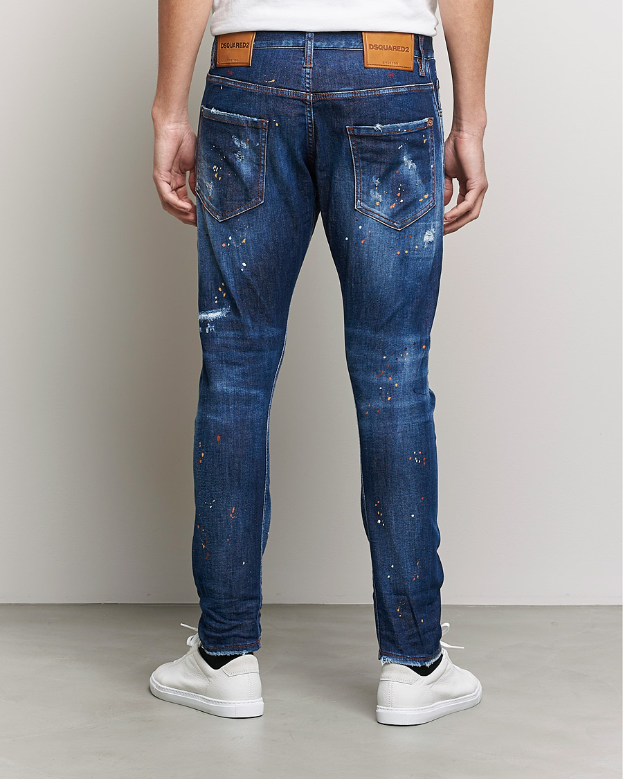 Men | Jeans | Dsquared2 | Sexy Twist Jeans Deep Blue Wash