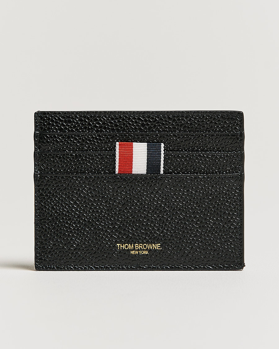 Men | Thom Browne Double Sided Card Holder Black | Thom Browne | Double Sided Card Holder Black