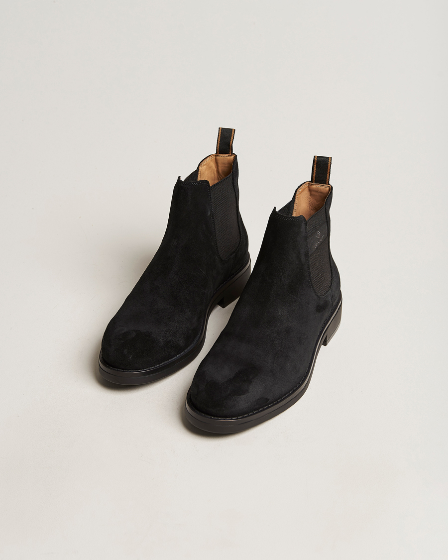 Men | GANT Brookly Suede Chelsea Boot Black | GANT | Brookly Suede Chelsea Boot Black