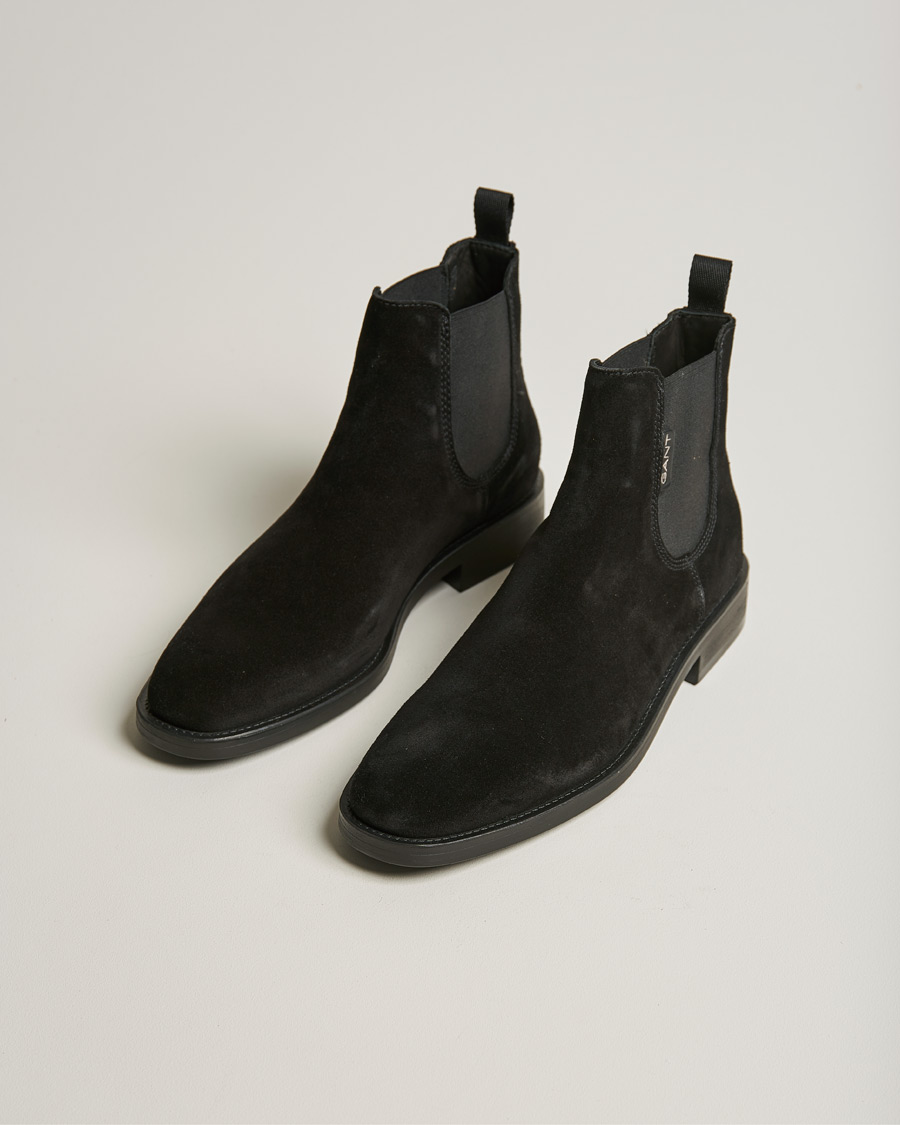 Men | GANT Brockwill Suede Chelsea Boot Black | GANT | Brockwill Suede Chelsea Boot Black