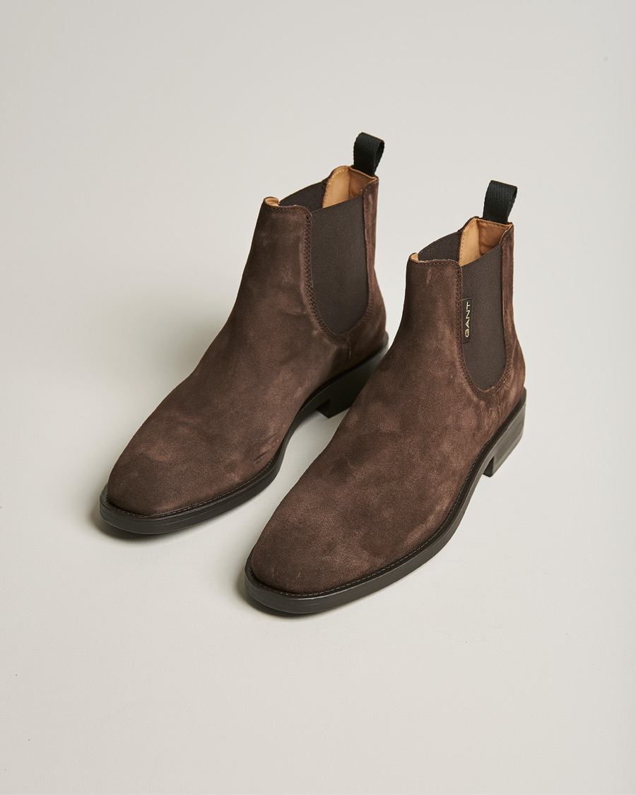 Men | GANT Brockwill Suede Chelsea Boot Dark Brown | GANT | Brockwill Suede Chelsea Boot Dark Brown
