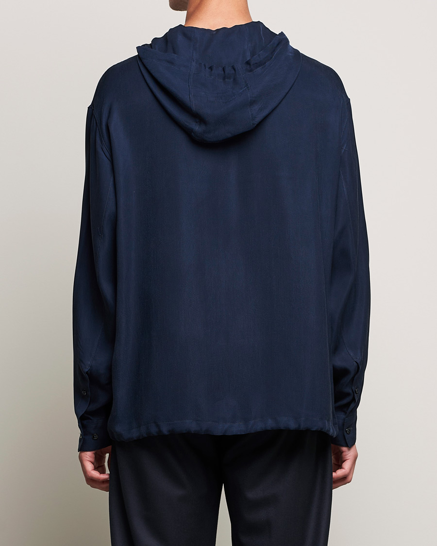 Men | Coats & Jackets | Giorgio Armani | Hooded Lightweight Jacket Night Sky