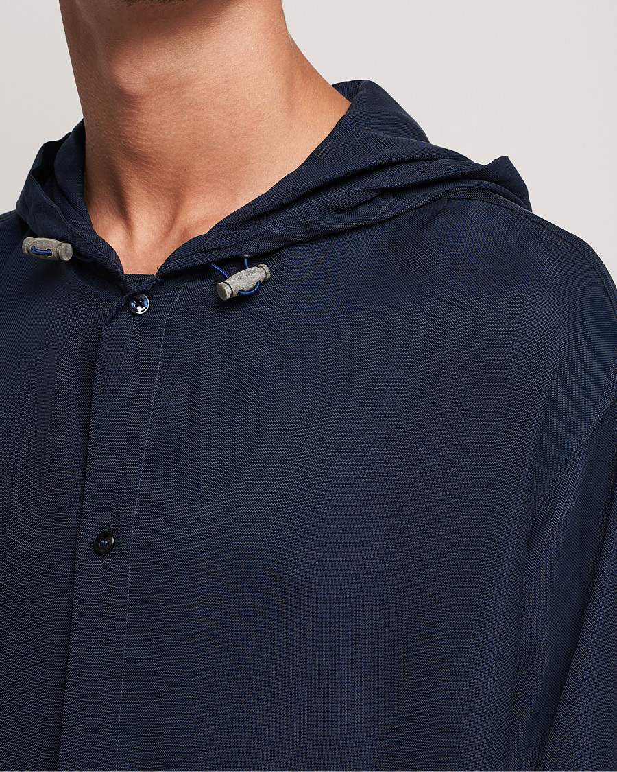 Men | Coats & Jackets | Giorgio Armani | Hooded Lightweight Jacket Night Sky