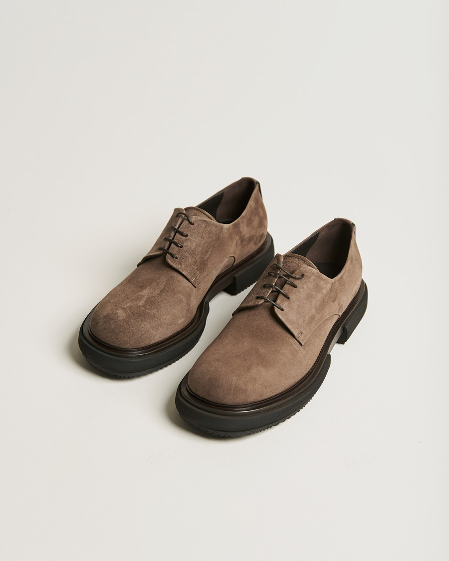 Men | Giorgio Armani Plain Derbies Sand Suede | Giorgio Armani | Plain Derbies Sand Suede