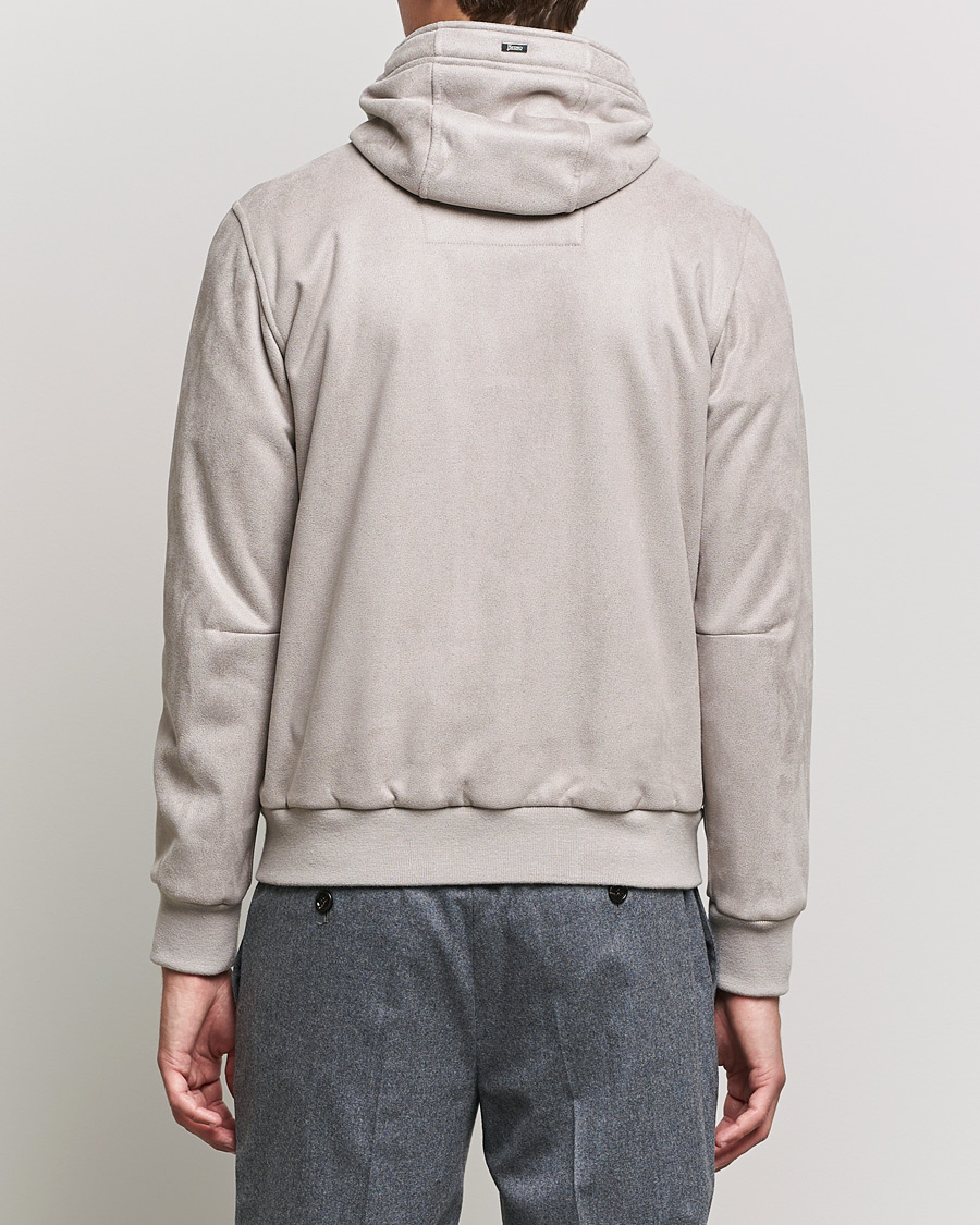Men | Coats & Jackets | Herno | Faux Suede Jacket Light Grey