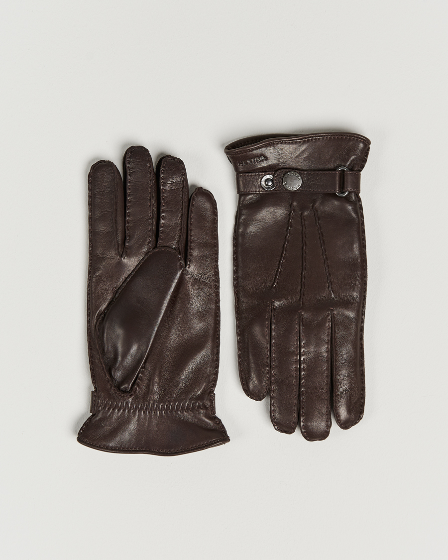 Men | Gloves | Hestra | Jake Wool Lined Buckle Glove Espresso
