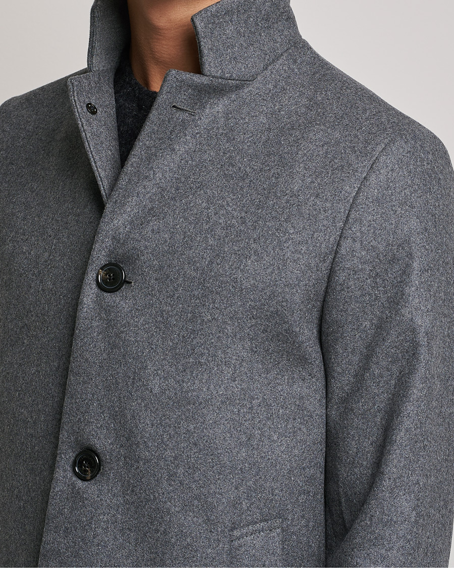 Men | Coats & Jackets | J.Lindeberg | Holger 2.0 Melton Coat Volcanic Ash