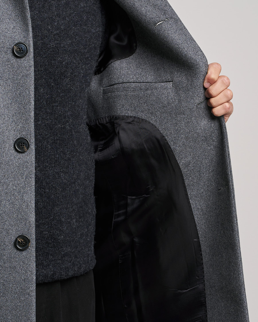 Men | Coats & Jackets | J.Lindeberg | Holger 2.0 Melton Coat Volcanic Ash
