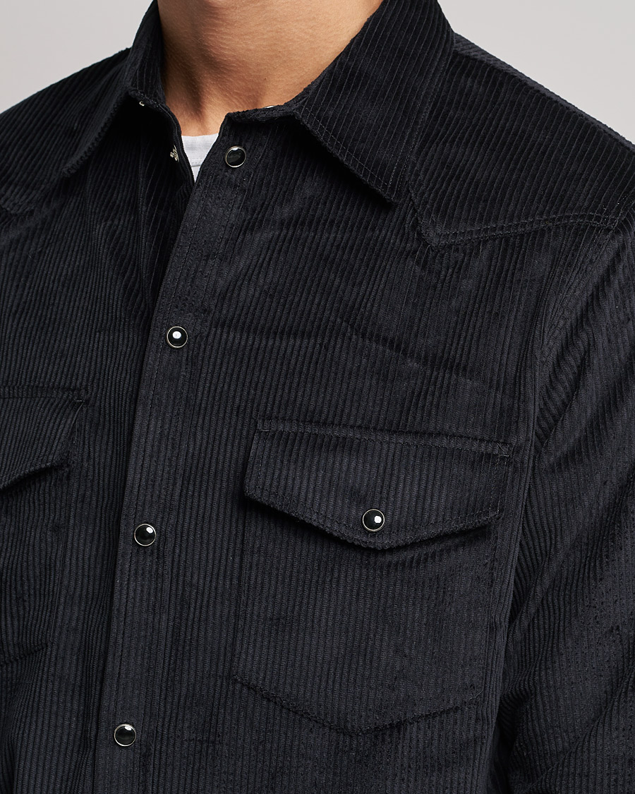 Men | Shirts | J.Lindeberg | Tarp Cord Western Overshirt Black