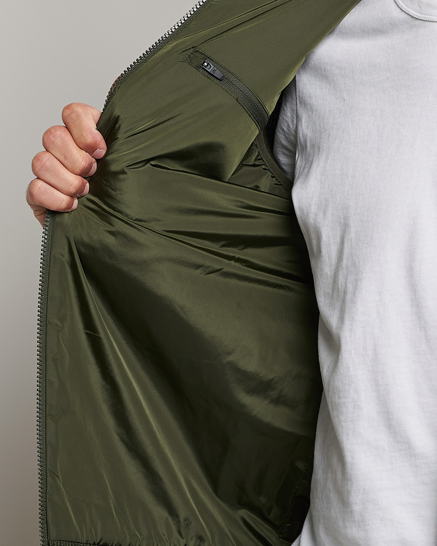 Men | Sweaters & Knitwear | J.Lindeberg | Pierre Knitted Hybrid Full Zip Hood Forest Green