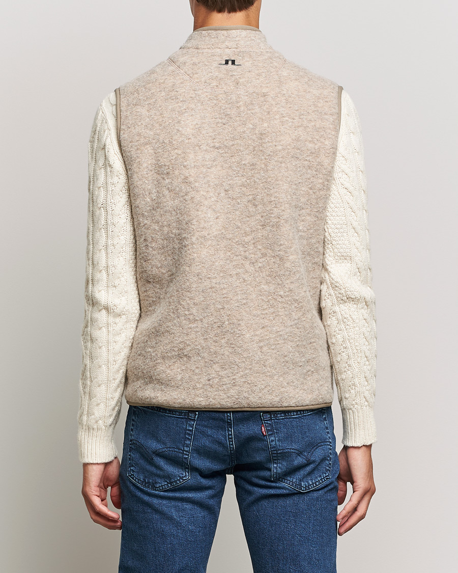 Men | Sweaters & Knitwear | J.Lindeberg | Duncan Wool Fleece Vest Tiger Brown