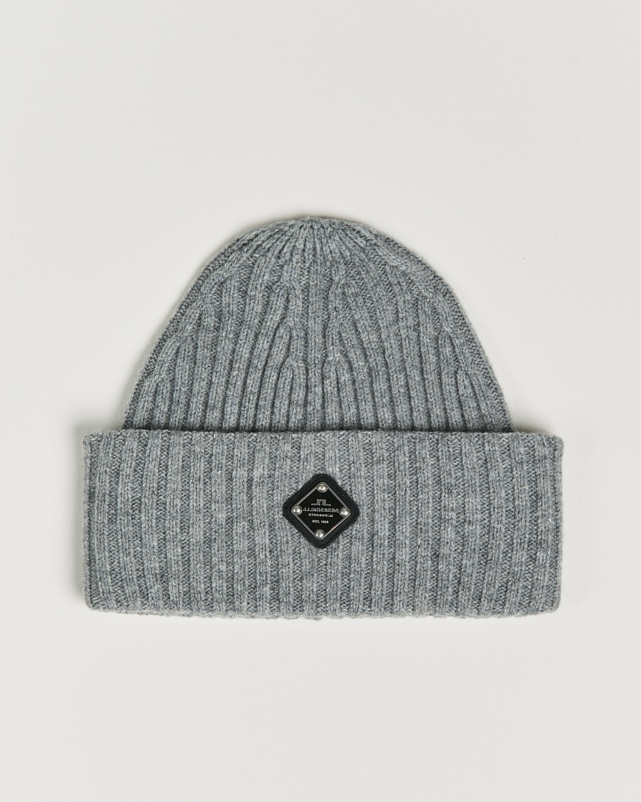 Men | J.Lindeberg Jive Wool Beanie Grey Melange | J.Lindeberg | Jive Wool Beanie Grey Melange