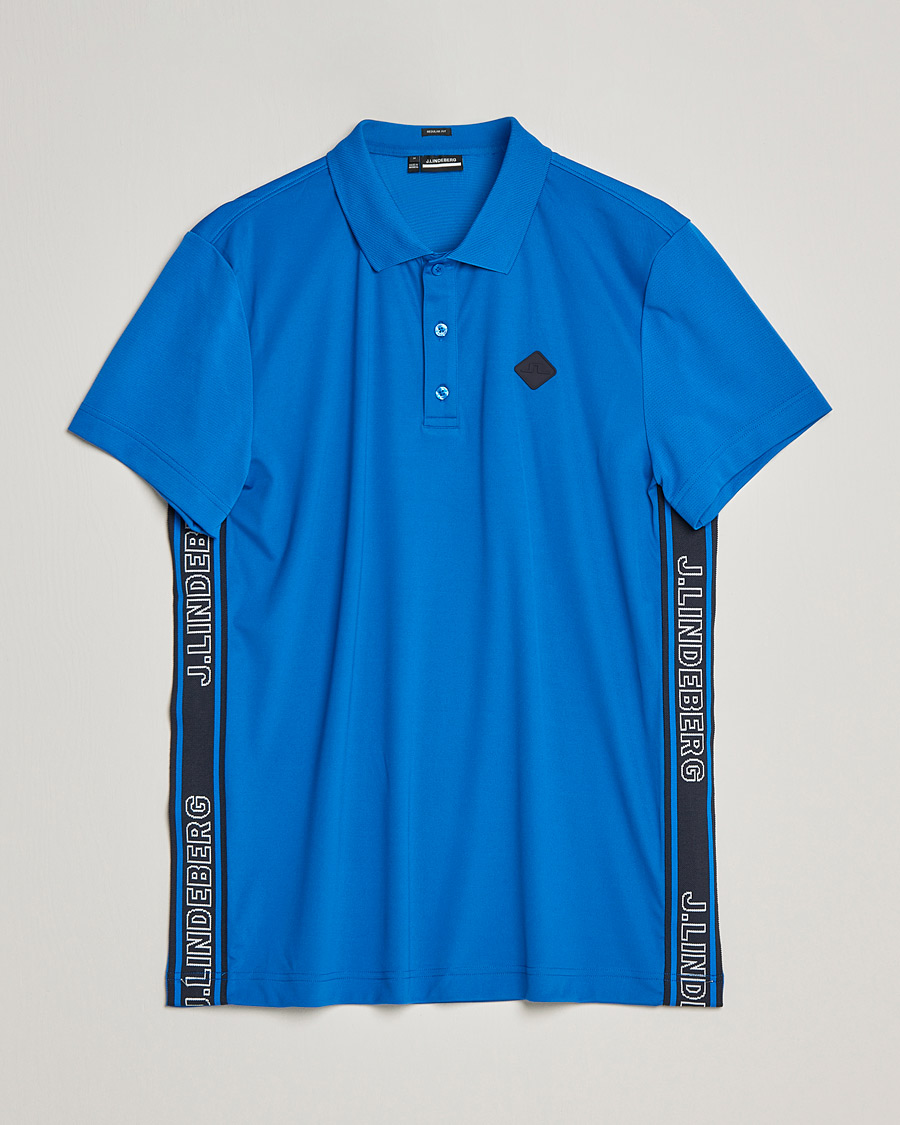 Men | Polo Shirts | J.Lindeberg | Diamond Regular Fit Polo Nautical Blue