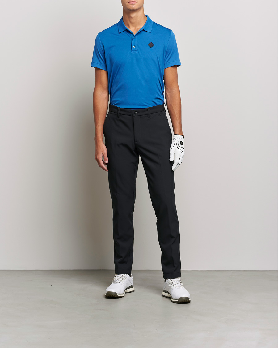 Men | Polo Shirts | J.Lindeberg | Diamond Regular Fit Polo Nautical Blue