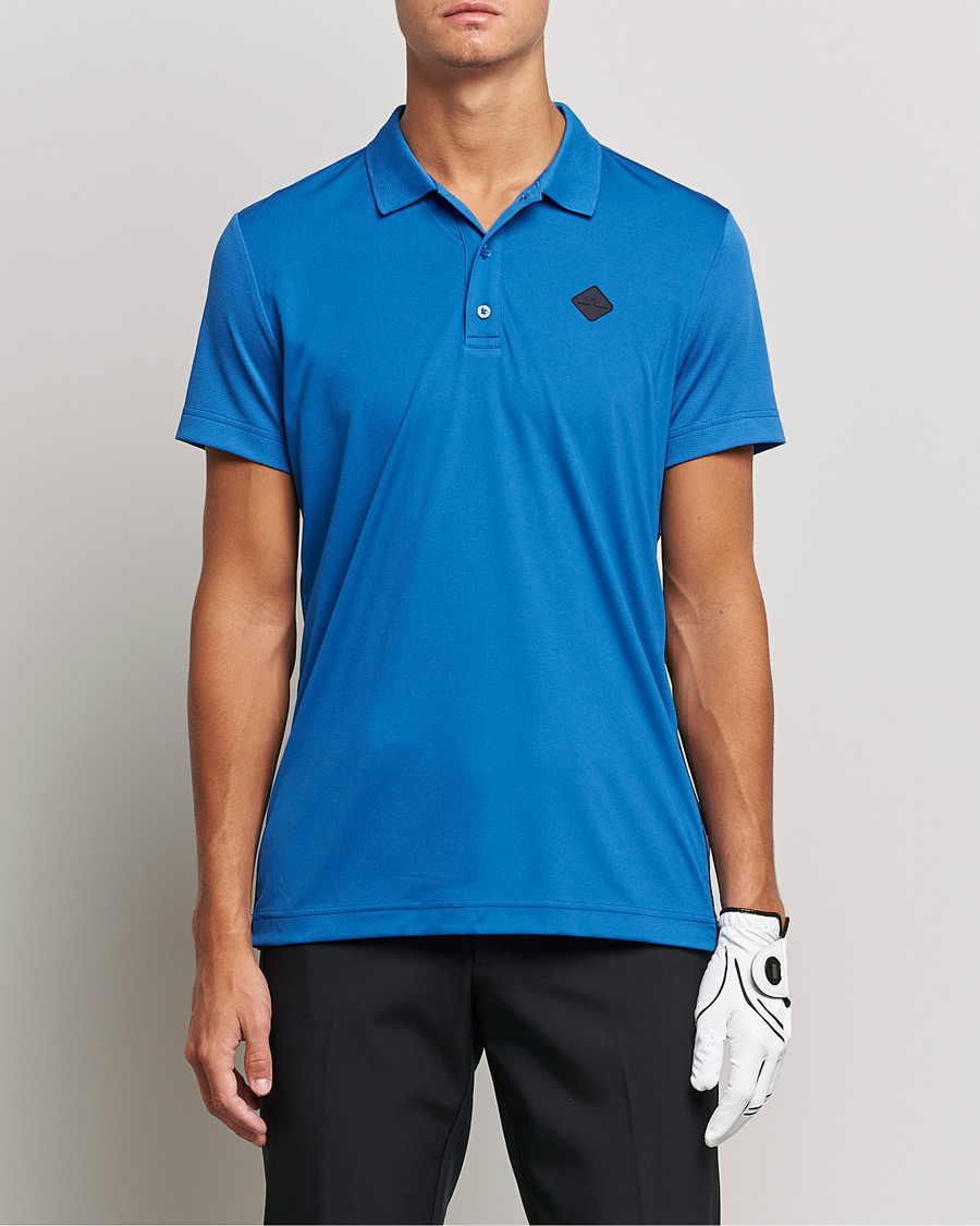 Men | Polo Shirts | J.Lindeberg | Diamond Regular Fit Polo Nautical Blue