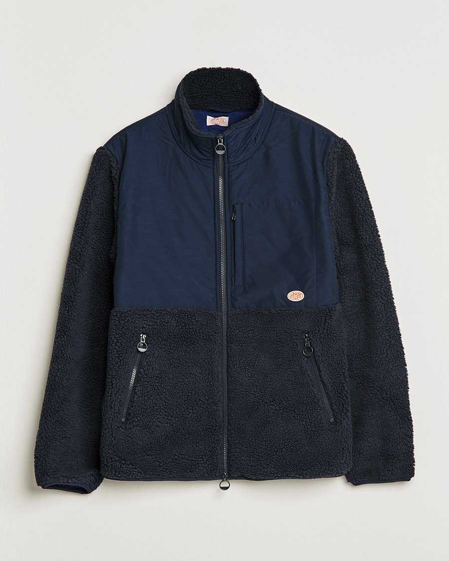 Men | Sweaters & Knitwear | Armor-lux | Sherpa Fleece Jacket Navy