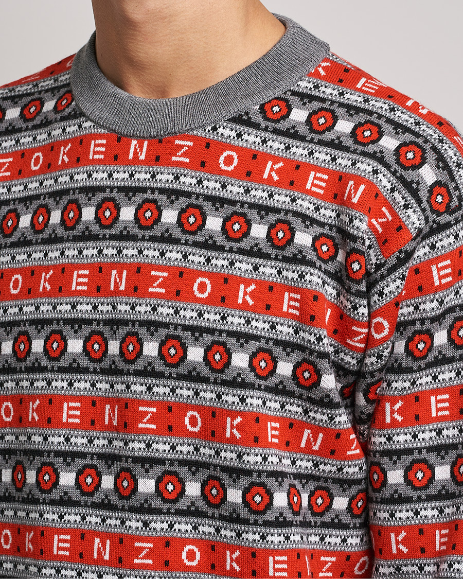 Men | Sweaters & Knitwear | KENZO | Jacquard Jumper Medium Red