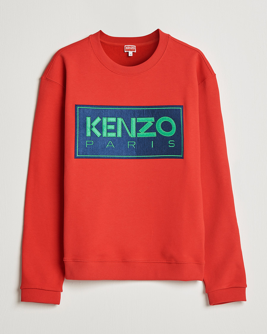 Men | Sweaters & Knitwear | KENZO | Paris Classic Crew Neck Sweatshirt Medium Red