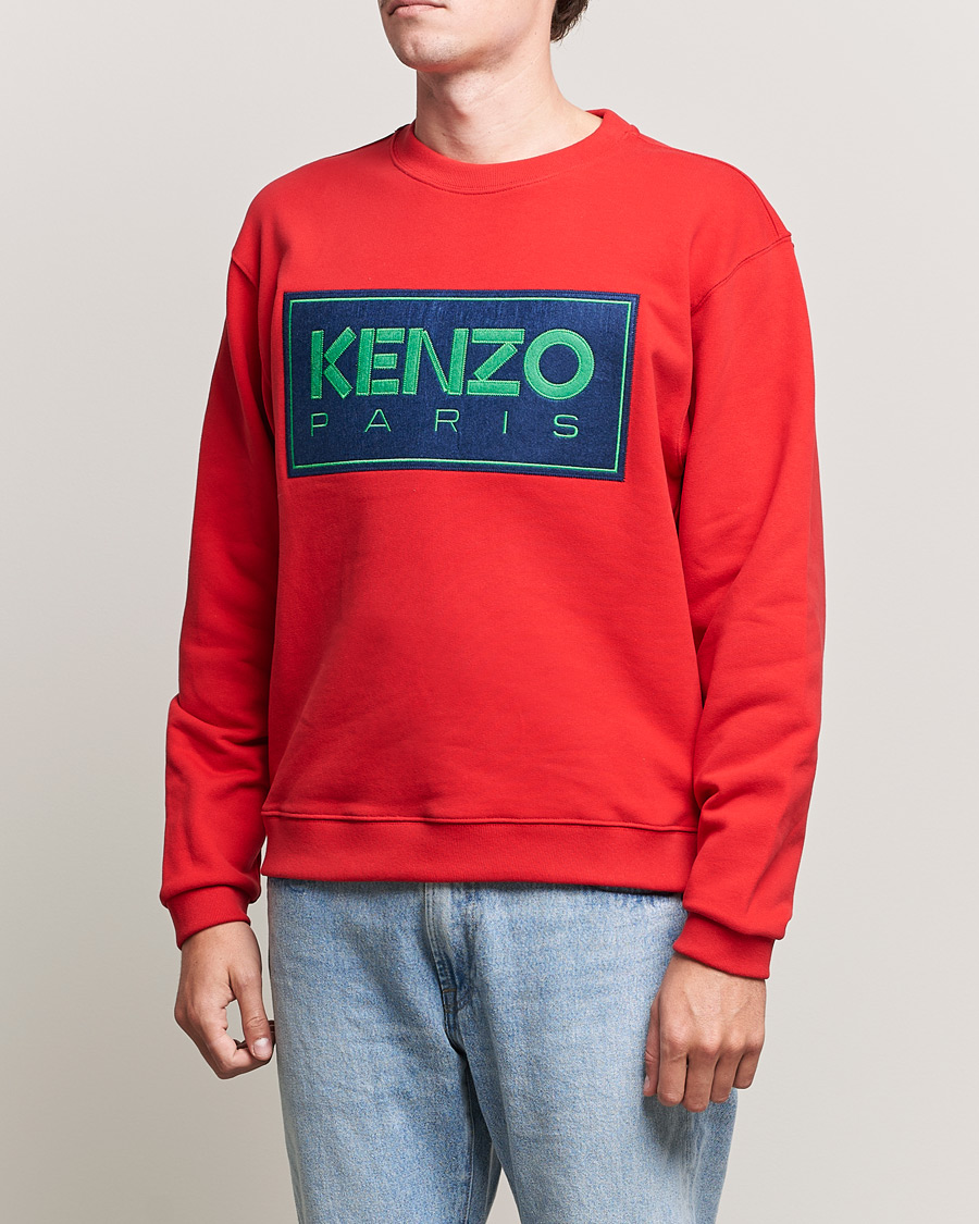 Men | Sweaters & Knitwear | KENZO | Paris Classic Crew Neck Sweatshirt Medium Red