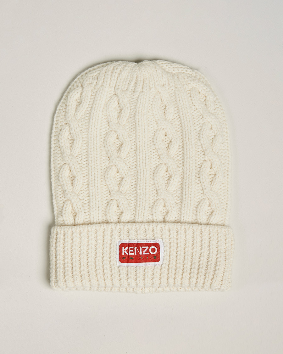 Men | KENZO Wool Beanie Off White | KENZO | Wool Beanie Off White