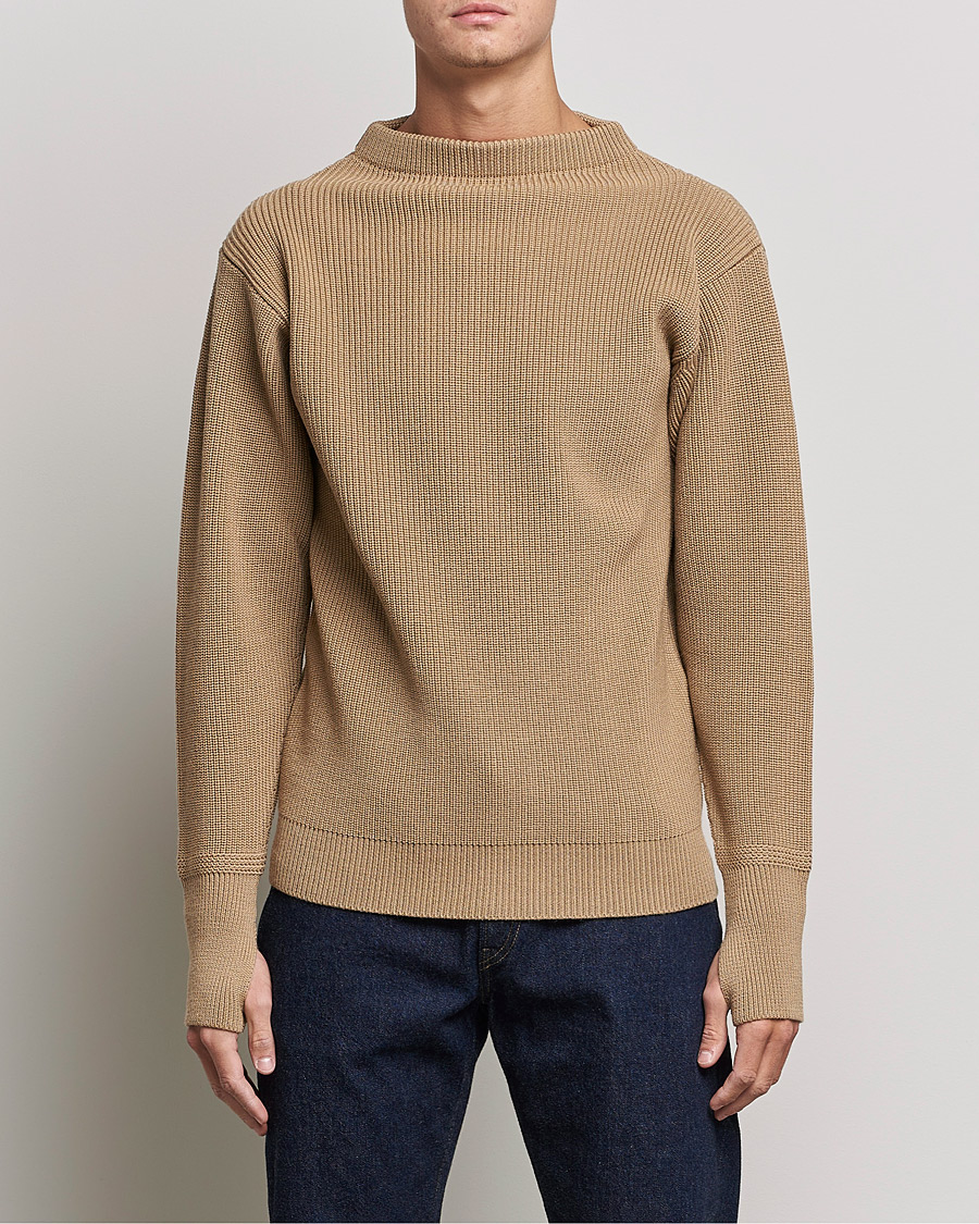 Men | Sweaters & Knitwear | Andersen-Andersen | Sailor Wool Crewneck Camel