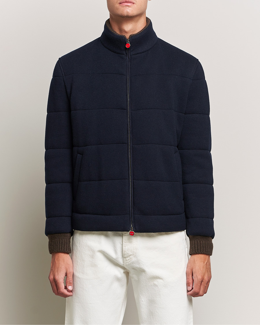 Men | Coats & Jackets | Kiton | Pile Cashmere Down Jacket Navy